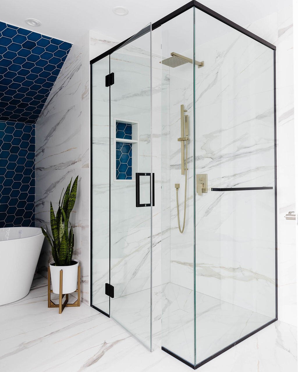 Douche vitrée